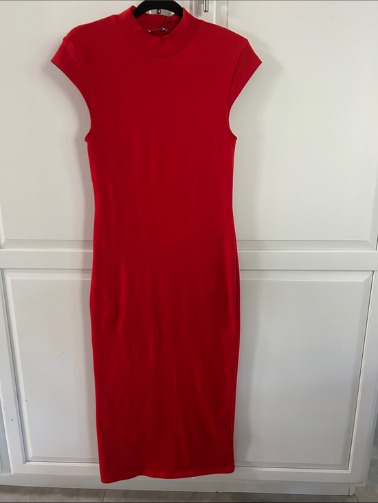 Zara Dresses & Skirts - Zara mock neck cap sleeve column dress NWT
